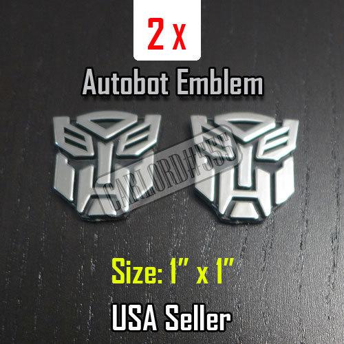 *2x* 1 inch transformer autobot optimus prime logo/emblem car/truck/van sticker