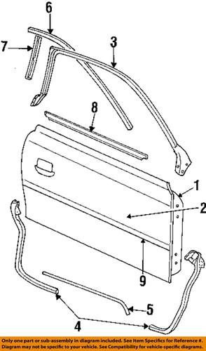 Ford oem xr3z6321452aa door-belt weather strip