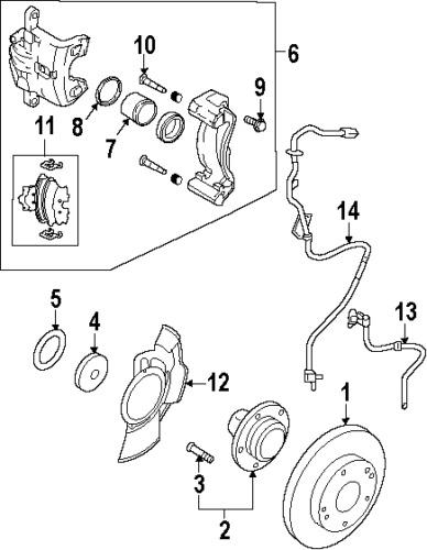 Kia 956701f310 genuine oem factory original front speed sensor