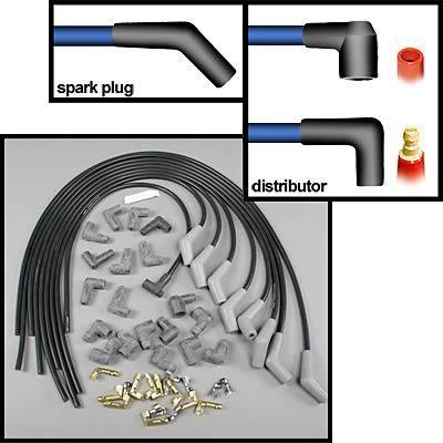 Summit racing spark plug wires 8.5mm black 45 degree boots universal v8/l8 set