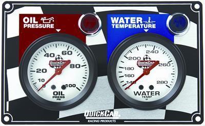 Quickcar gauge panel quick car 2 5/8" oil psi water temperature analog