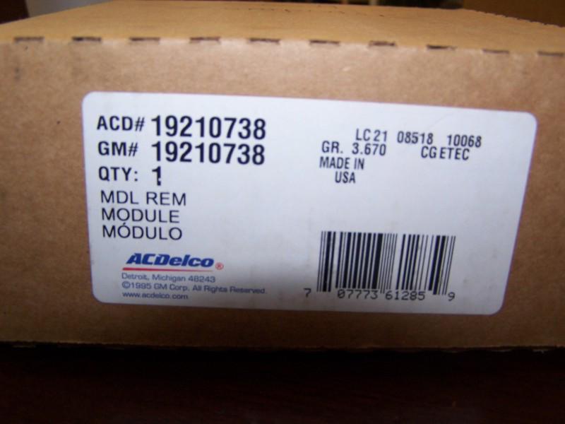 Gmc 19210738 genuine oem factory original ecm gm new in box '07 1500,2500 yukon