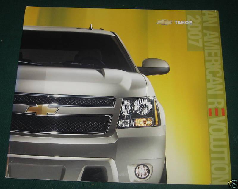 2007 chevy tahoe dealer sales brochure; ls; lt; ltz; 30 pg