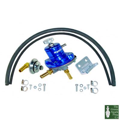 1x sytec 1:1 adjustable fuel pressure regulator kit (blue) (vk-sar-gm-b)