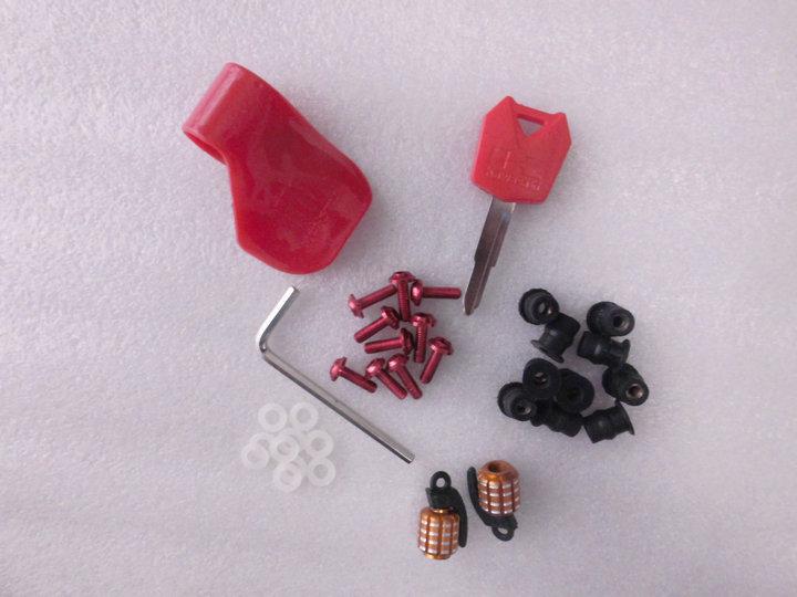 Windshield windscreen screw+cruise control+key+dust cap red kawasaki ninja zx zr