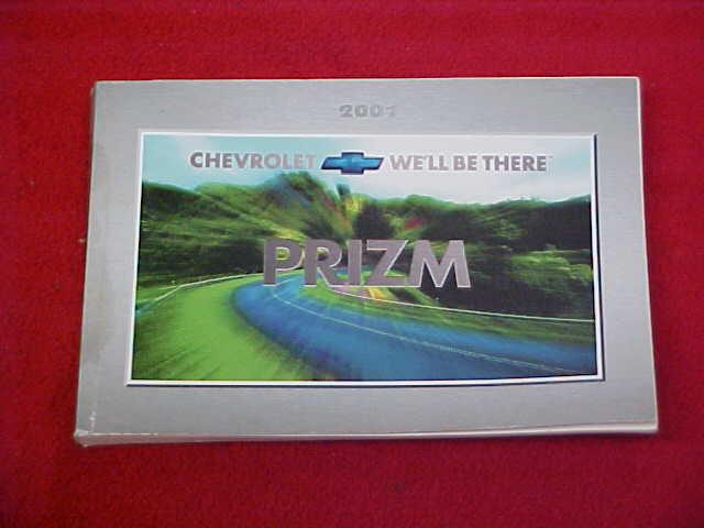 2001 chevrolet prizm car original owners manual service guide 01 glovebox book 