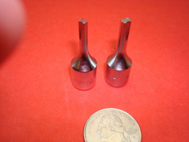 2 snap on tools 1/4" drive standard clutch socket drivers 3/16 inch + 5/32 inch