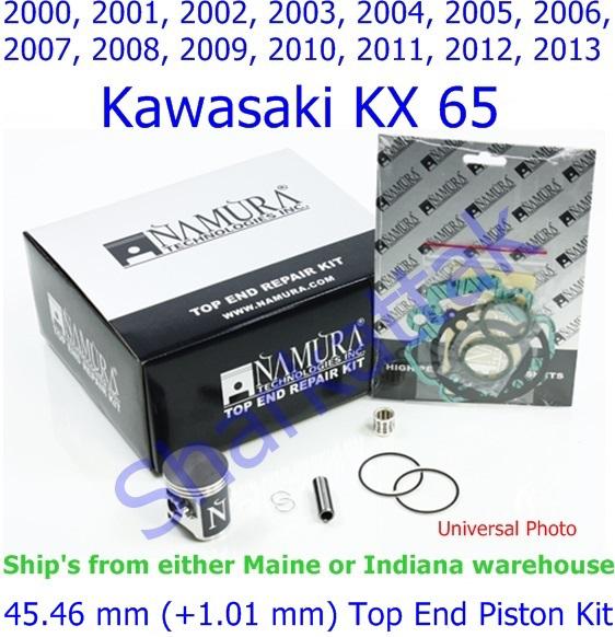 2000-2013 kawasaki kx 65 namura 45.46 mm (+1.01 mm) top end piston kit 