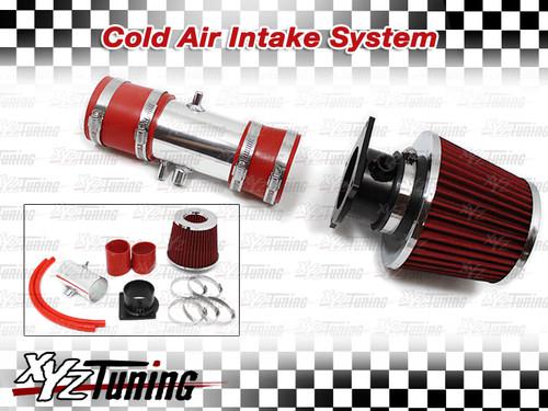 Red 95-00 ford contour 2.5l v6 short ram air intake racing system + filter 2.75