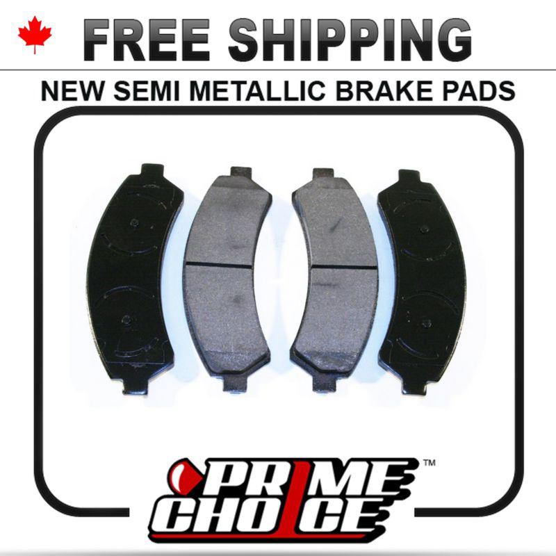 New premium complete set of front metallic disc brake pads with shims