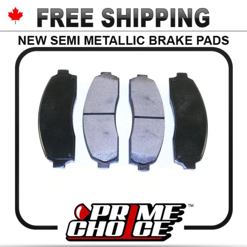 New premium complete set of front metallic disc brake pads with shims