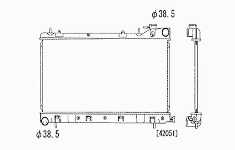 Replacement radiator 1999-2002 subaru impreza forester manual 2.5l h4 45199fc350