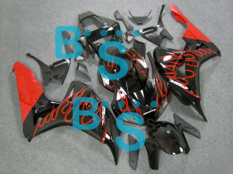 Fairing red flame bodywork kit cbr 1000 rr cbr1000rr 2006-2007 set 6 w11