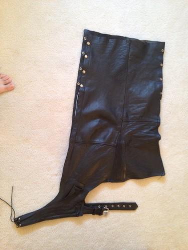 Unik leather motorcycle chaps