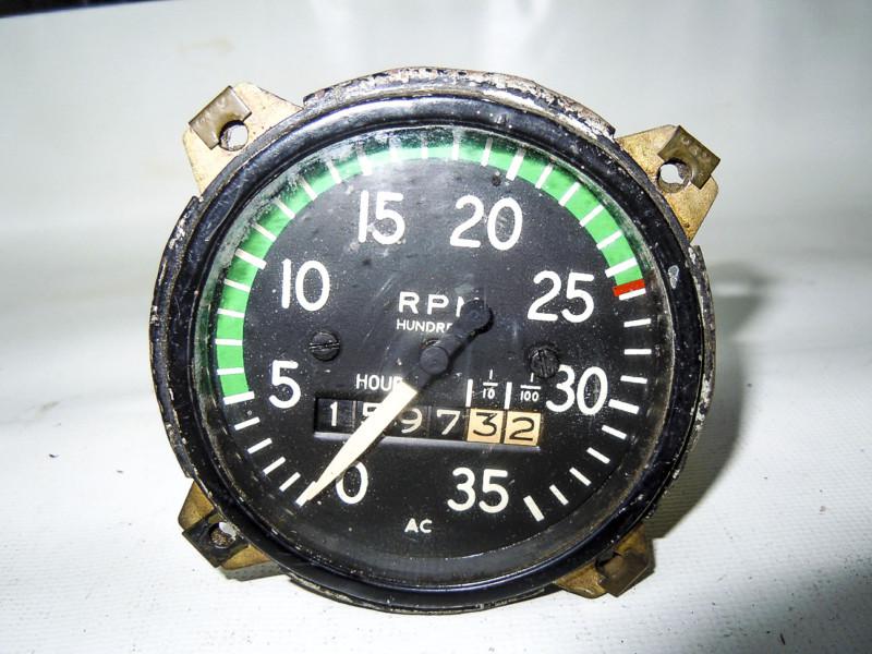 Ac aircraft vintage piston engine rpm indicator gauge 450728 avionics 