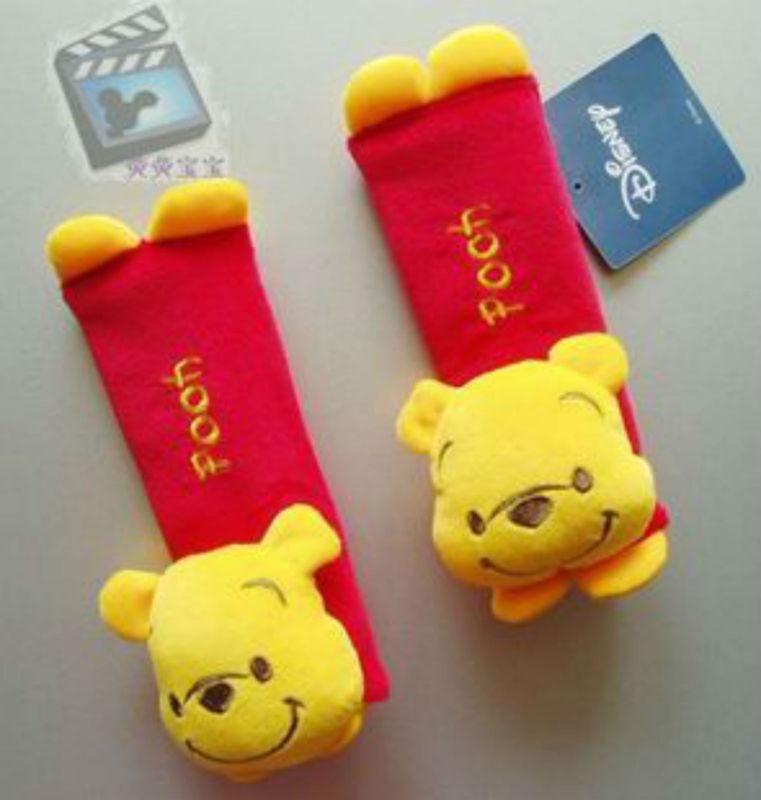 Multiple winnie the pooh figure car use baby cart seat belt cover decoration set