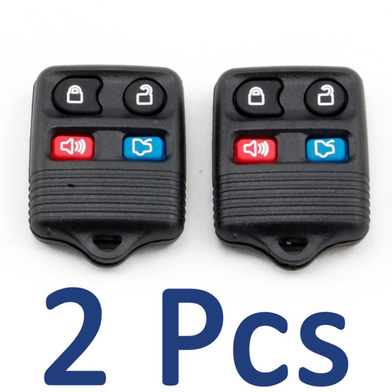 2pcs 4 buttons keyless remote key fob case shell cover for ford lincoln mercury