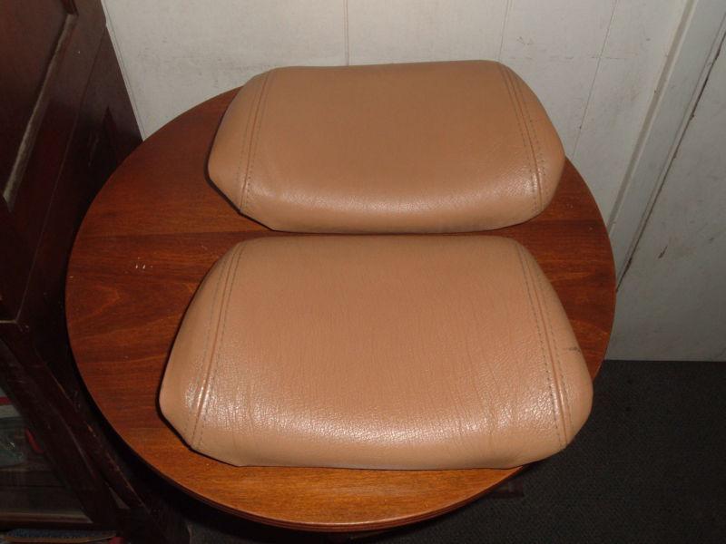 Volvo 240 padded head rests (two) - fits front seats - tan