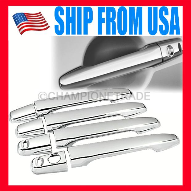 Us chrome side door handle cover trim for mitsubishi outlander lancer 2008-2011