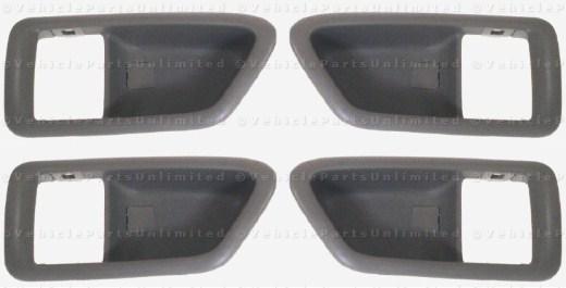 97 - 01  4 pcs set  door handle bezel trim cover casing grey  fits: toyota camry