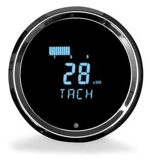 Dakota digital tachometer round 3-3/8 inch aluminum for harley