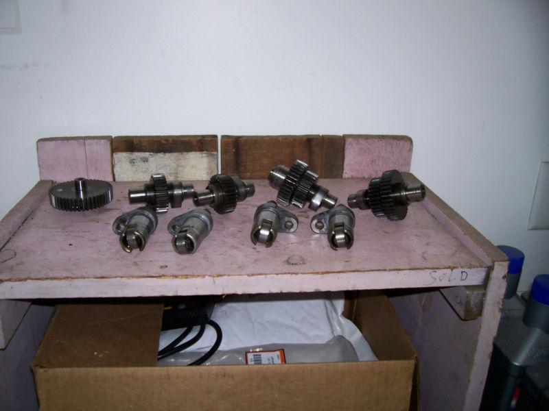 Harley davidson sportster xl iron head 1982 stock cam set, idler, lifters, block