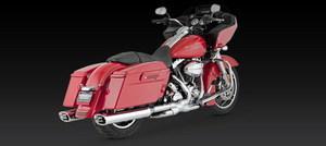 Vance hines exhaust monster ovals chrome, chrome tip harley touring 1995-2012