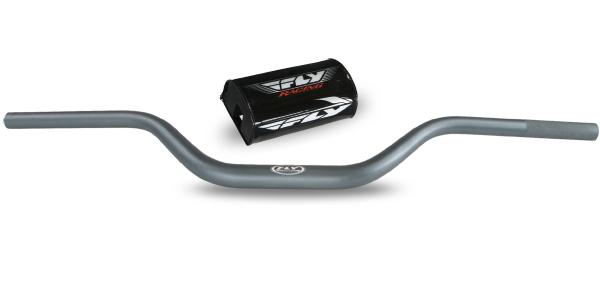 Fly racing aero tapered motocross cr high bend handlebar, gunmetal