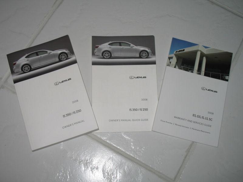 2008 lexus is250 is350 owner's manual - like new 