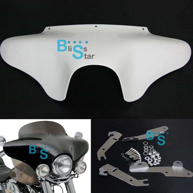 White batwing front fairing + mounting hardware yamaha v star 650 1100 classic