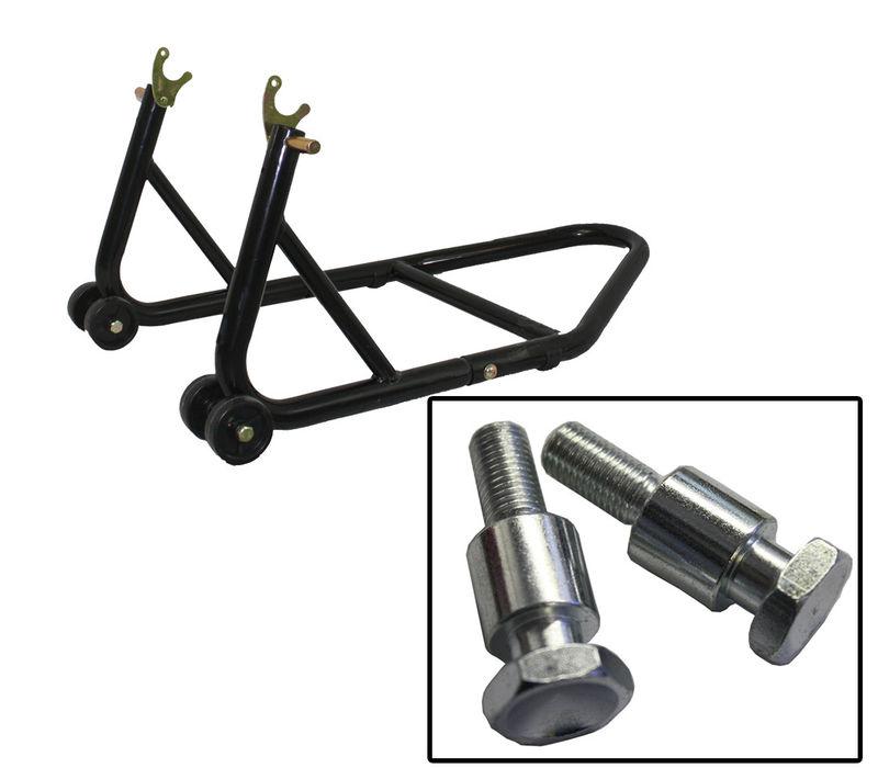 Biketek aluminum black rear stand aluminum 10mm bobbin bolts kawasaki zx6r 98-12