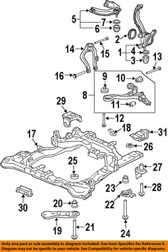 Honda oem 90121sm4010 front suspension-lower control arm bolt