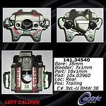 Centric parts 141.34540 rear left rebuilt caliper with hardware