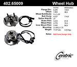 Centric parts 402.65009 front hub assembly