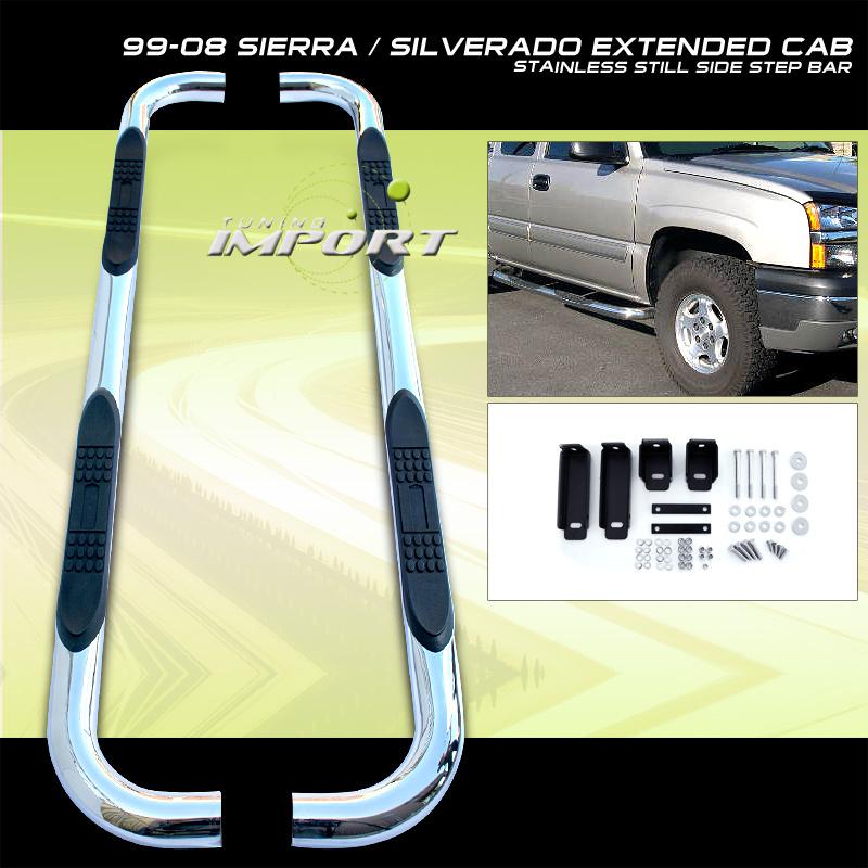 1999-2008 chevy silverado/sierra ext cab side step nerf bar bars running board  