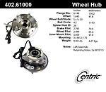 Centric parts 402.61000 front hub assembly