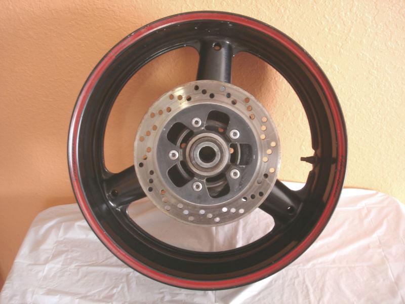 99 00 01 02 03 04 05 06 suzuki gsxr1300 hayabusa rear wheel rim w/ rotor  