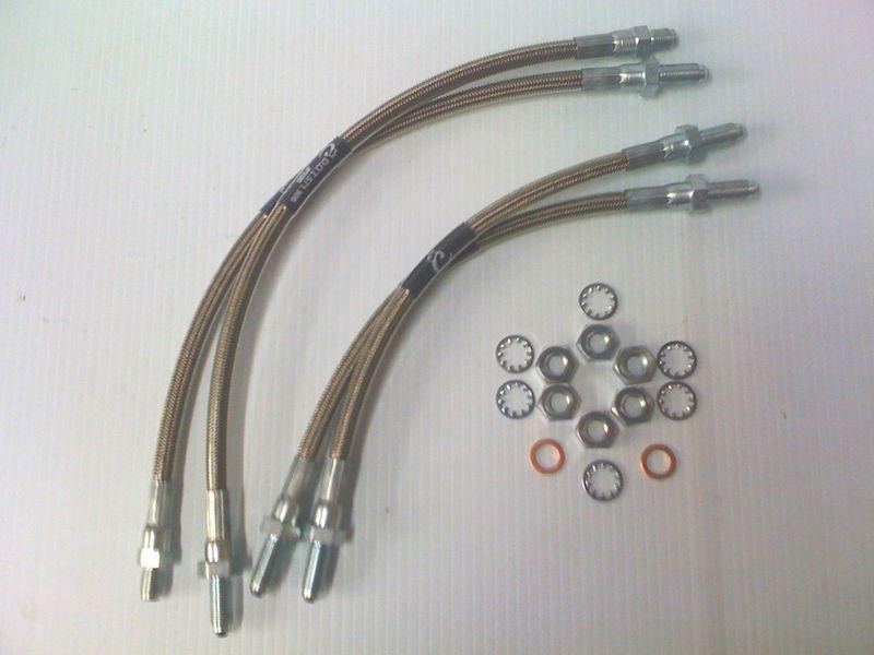 Triumph spitfire 75-80 steel braided brake hose set