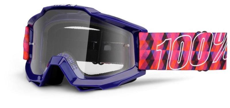 New 100% accuri jr adult goggles, sultan, with clear lens