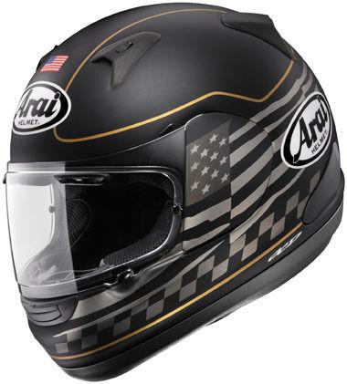 New arai signet-q flag-usa full-face adult helmet, frost/black, med/md