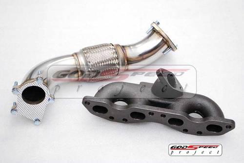 S13 s14 sr20 240sx t3t4 t3 top mount turbo exhaust manifold+downpipe set