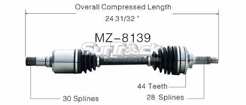 Surtrack perf axles mz-8139 cv half-shaft assembly-new cv axle shaft