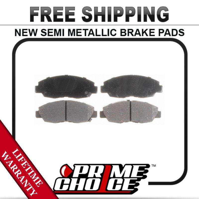 Front semi metallic disc brake pad kit full set with lifetime warranty