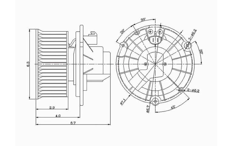 Replacement blower motor assembly 00-06 lincoln ls ford thunderbird 1f2z18504aa