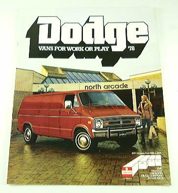 1978 78 dodge van brochure b100 b300 b200