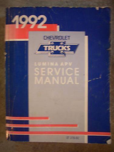 1992 92 chevy chevrolet lumina minivan apv van service shop repair book manual