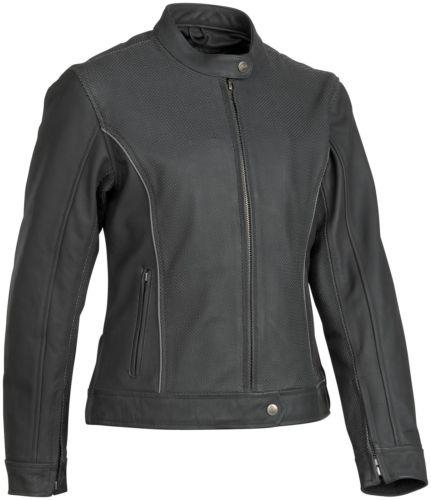 River road black pearl leather motorcycle jacket women's size xx-large