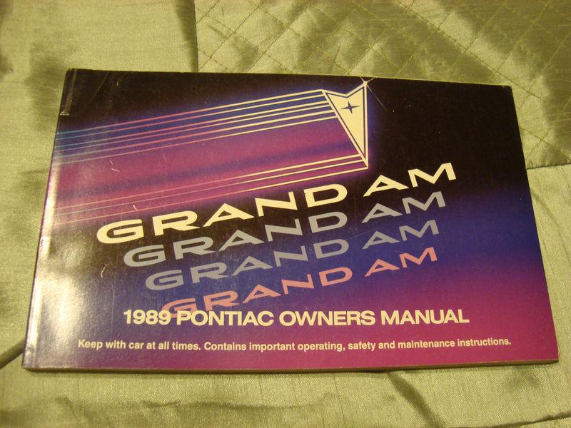 1989 pontiac grand am owner's manual