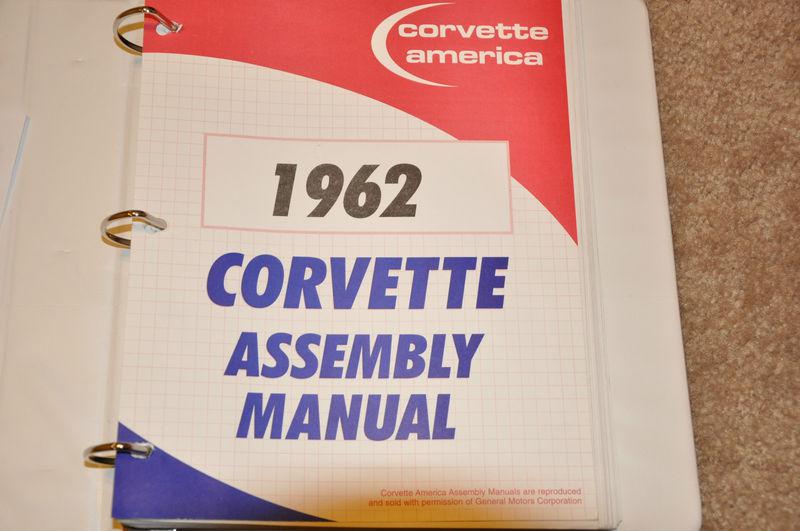 1962 chevrolet corvette assembly-rebuild shop manual 