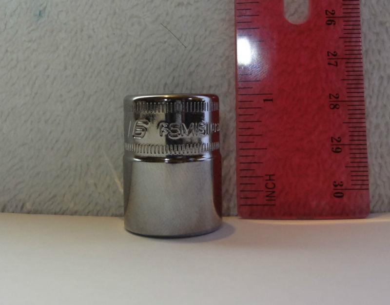 Snapon socket 16mm metric shallow 6 points 3/8 drive nickel/chrome fsm161 new